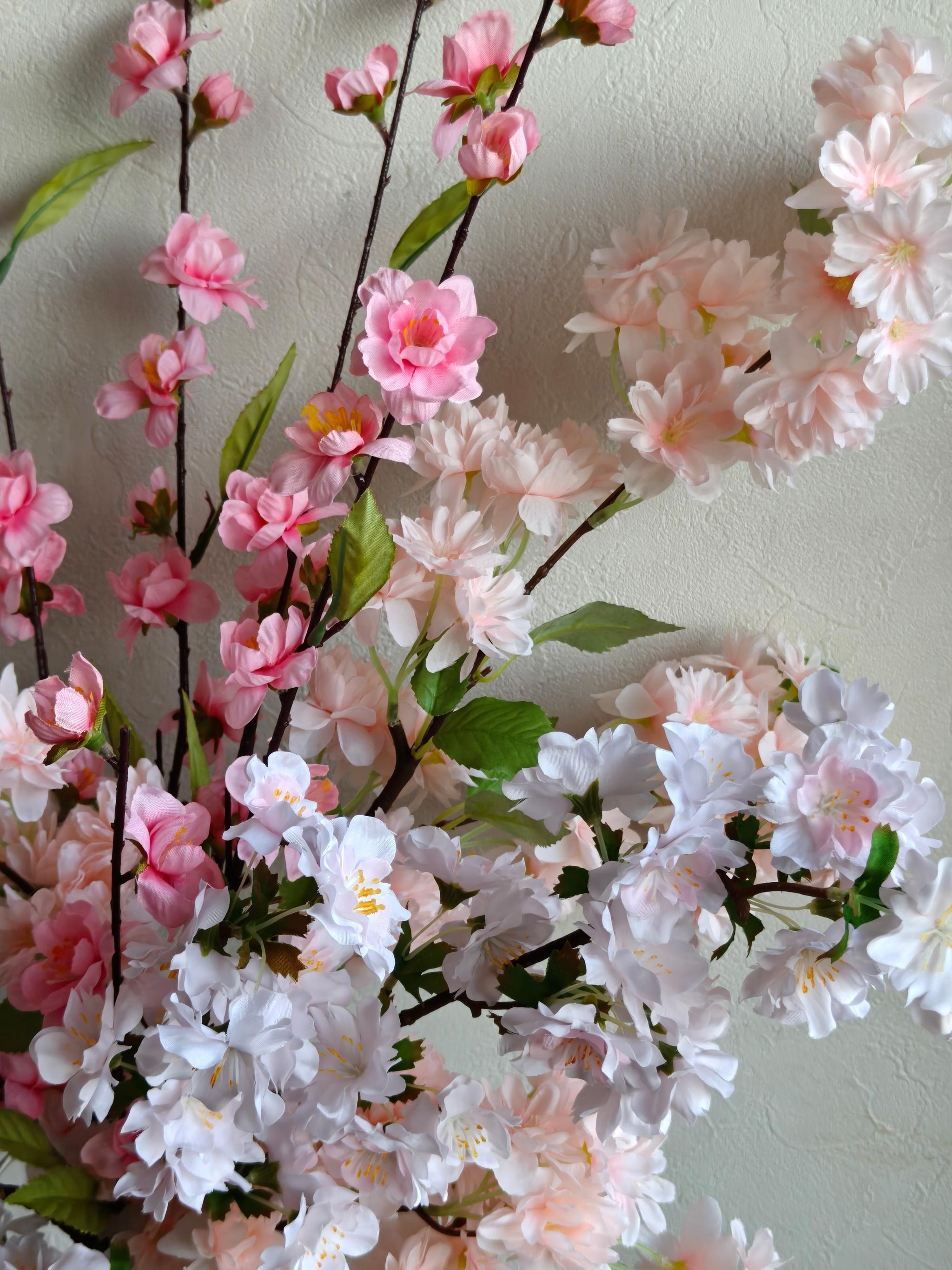 桜と桃の花ブーケ　ひなまつり2026 インテリア　お祝い花　入学祝い　母の日　店舗装飾　桜2026 新作2026 | 10枚目